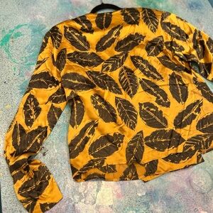 Golden Vintage Fall Blouse